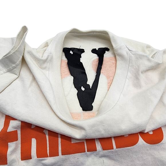 VLONE x Fragment Design FRIENDS Cotton T-Shirt White Large - Preowned - Picture 3 of 8